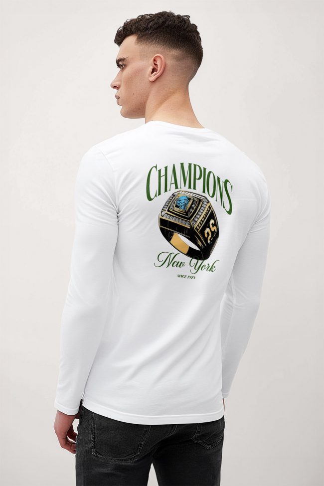 Championship Ring, Long Sleeve Μπλούζα σε Λευκό Χρώμα