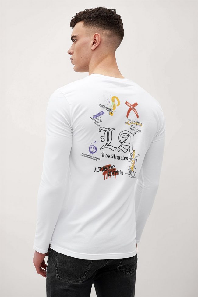 Authentic Los Angeles, Long Sleeve Μπλούζα σε Λευκό Χρώμα