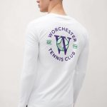 Worchester Tennis Club, Long Sleeve Μπλούζα σε Λευκό Χρώμα
