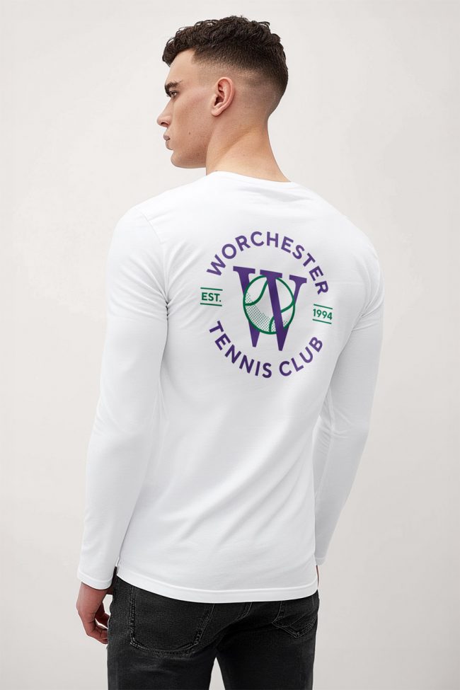 Worchester Tennis Club, Long Sleeve Μπλούζα σε Λευκό Χρώμα