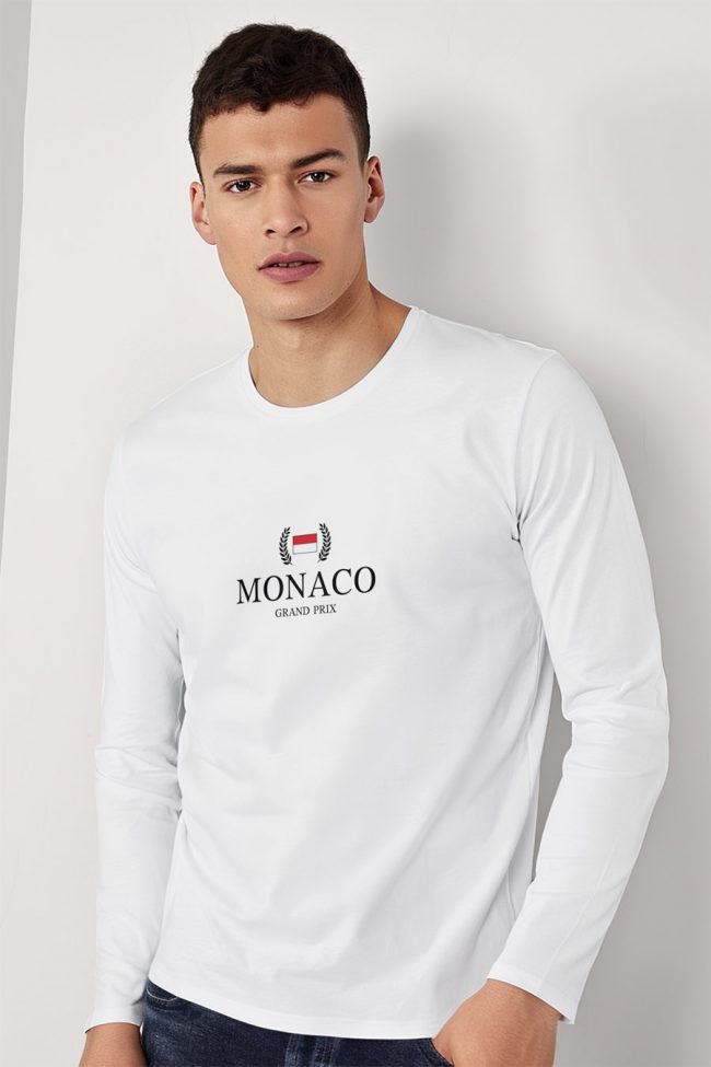 Monaco Grand Prix, Long Sleeve Μπλούζα σε Λευκό Χρώμα