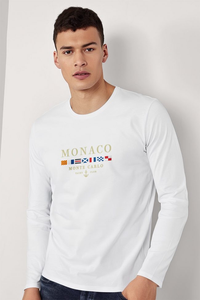 Monte Carlo, Long Sleeve Μπλούζα σε Λευκό Χρώμα