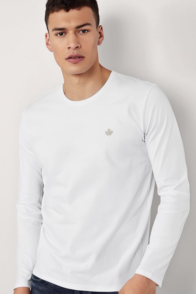 Maple Leaf, Long Sleeve Μπλούζα σε Λευκό Χρώμα