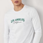Los Angeles California, Long Sleeve Μπλούζα σε Λευκό Χρώμα