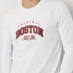 Boston Original, Long Sleeve Μπλούζα σε Λευκό Χρώμα
