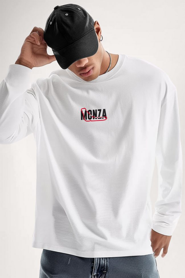 Monza, Long Sleeve Μπλούζα σε Λευκό Χρώμα