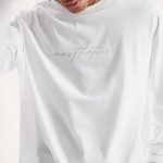 Aesthetic, Long Sleeve Μπλούζα σε Λευκό Χρώμα