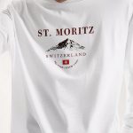 St. Moritz Swiss Ski Club, Long Sleeve Μπλούζα σε Λευκό Χρώμα