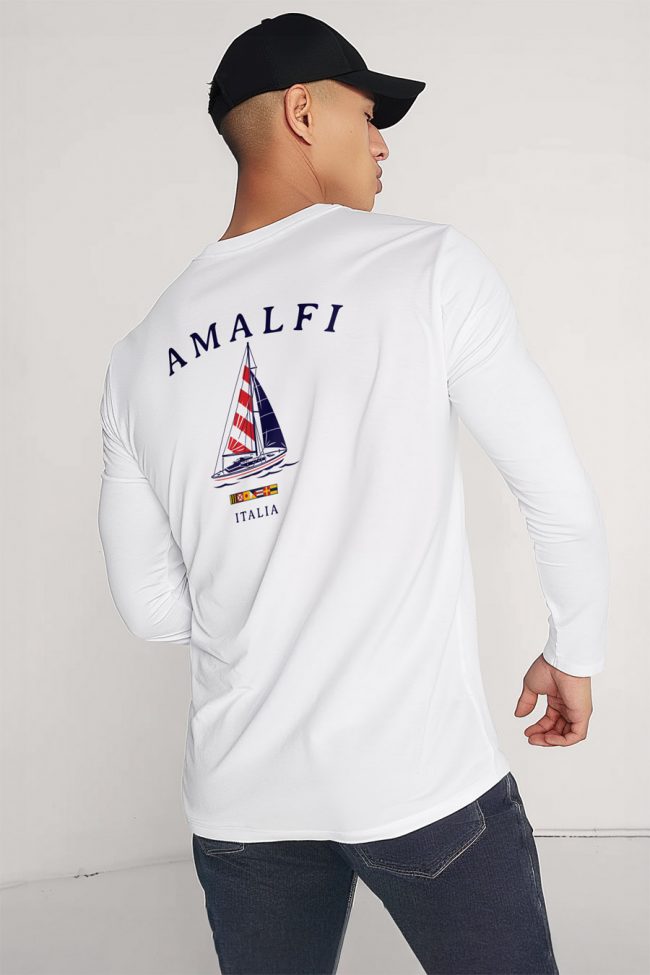 Amalfi, Long Sleeve Μπλούζα σε Λευκό Χρώμα