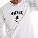 Mont Blanc Alps, Long Sleeve Μπλούζα σε Λευκό Χρώμα