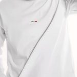 Italian Horizontal Stripe, Long Sleeve Μπλούζα σε Λευκό Χρώμα