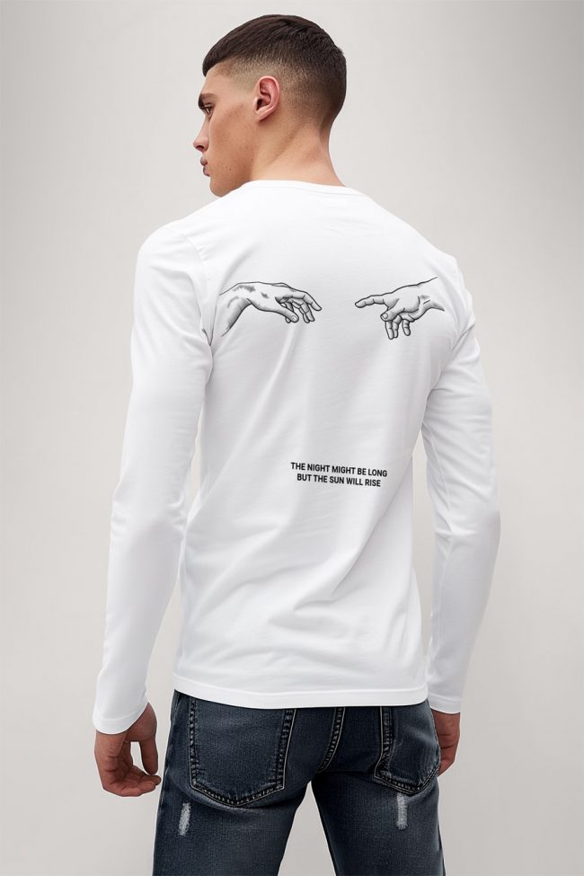 Rise And Shine, Long Sleeve Μπλούζα σε Λευκό Χρώμα