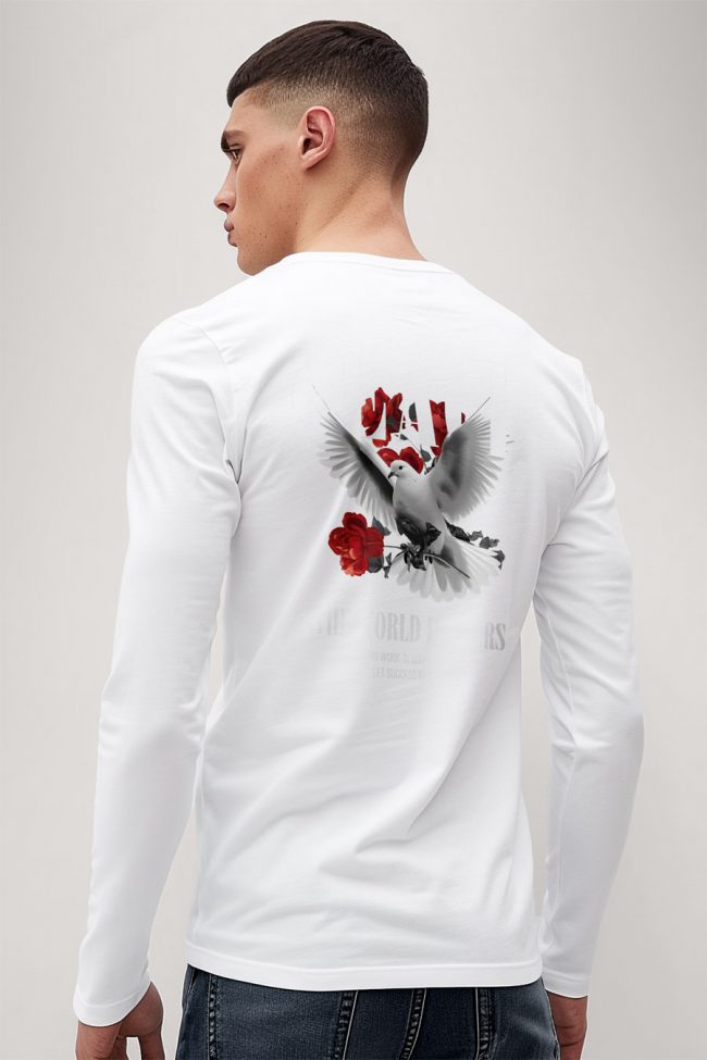 The World Is Yours, Long Sleeve Μπλούζα σε Λευκό Χρώμα