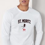 St. Moritz Swiss Alps, Long Sleeve Μπλούζα σε Λευκό Χρώμα