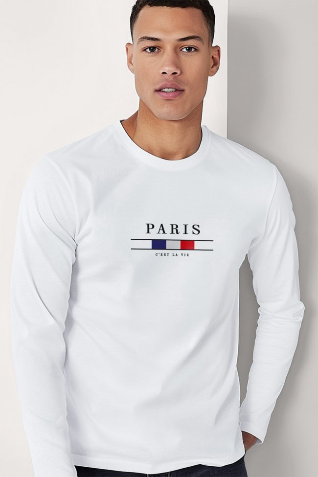 Paris La Vie, Long Sleeve Μπλούζα σε Λευκό Χρώμα