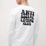 Antisocial Lifting Club, Long Sleeve Μπλούζα σε Λευκό Χρώμα