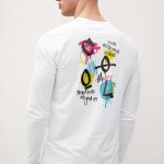 Cool Colorful Life, Long Sleeve Μπλούζα σε Λευκό Χρώμα