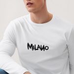 Milano Graffiti, Long Sleeve Μπλούζα σε Λευκό Χρώμα