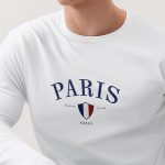 Paris Xxxiii, Long Sleeve Μπλούζα σε Λευκό Χρώμα