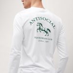 Antisocial Club, Long Sleeve Μπλούζα σε Λευκό Χρώμα