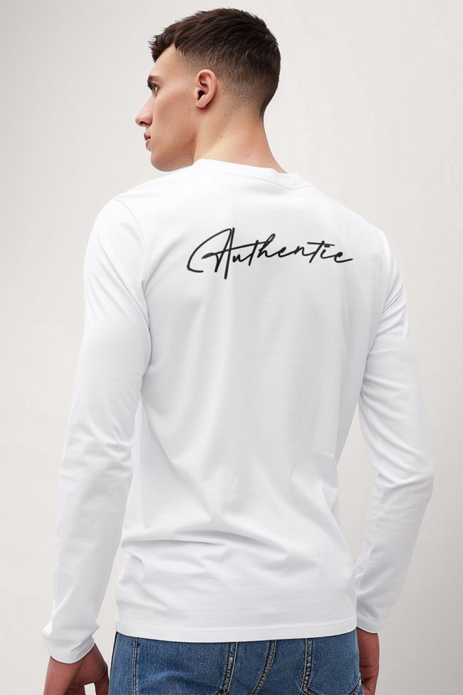 Authentic, Long Sleeve Μπλούζα σε Λευκό Χρώμα