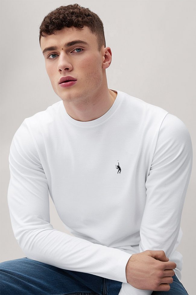 Tennis Serve, Long Sleeve Μπλούζα σε Λευκό Χρώμα