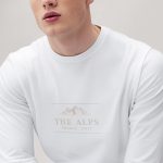 Alps France Italy, Long Sleeve Μπλούζα σε Λευκό Χρώμα