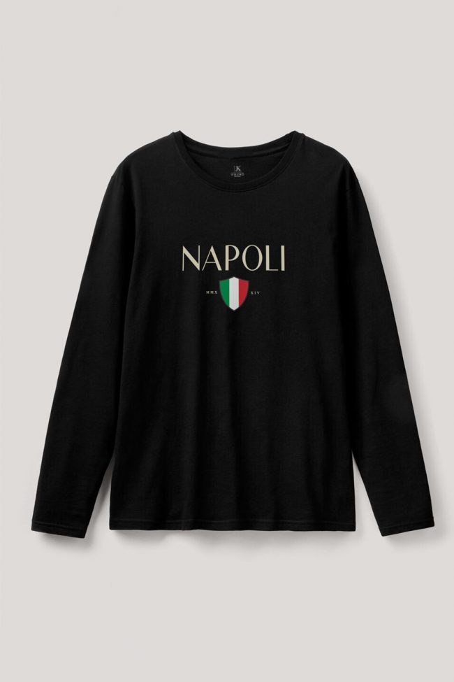 Napoli, Long Sleeve Μπλούζα σε Μαύρο Χρώμα