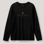 Milano Flag, Long Sleeve Μπλούζα σε Μαύρο Χρώμα