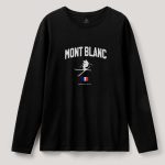 Mont Blanc Alps, Long Sleeve Μπλούζα σε Μαύρο Χρώμα