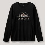 Chamonix Alpine Ski, Long Sleeve Μπλούζα σε Μαύρο Χρώμα