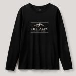 Alps France Italy, Long Sleeve Μπλούζα σε Μαύρο Χρώμα