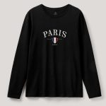 Paris Xxxiii, Long Sleeve Μπλούζα σε Μαύρο Χρώμα