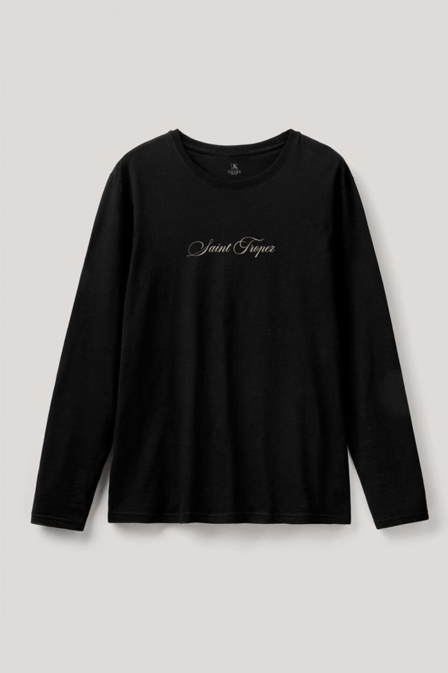 Gold Saint Tropez, Long Sleeve Μπλούζα σε Μαύρο Χρώμα