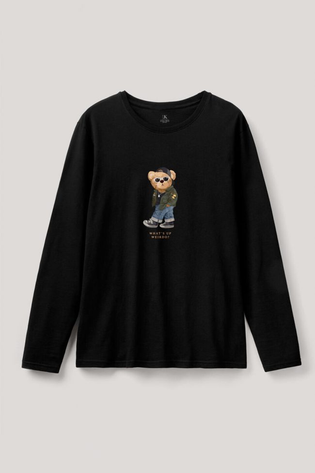 Weirdo Teddy, Long Sleeve Μπλούζα σε Μαύρο Χρώμα