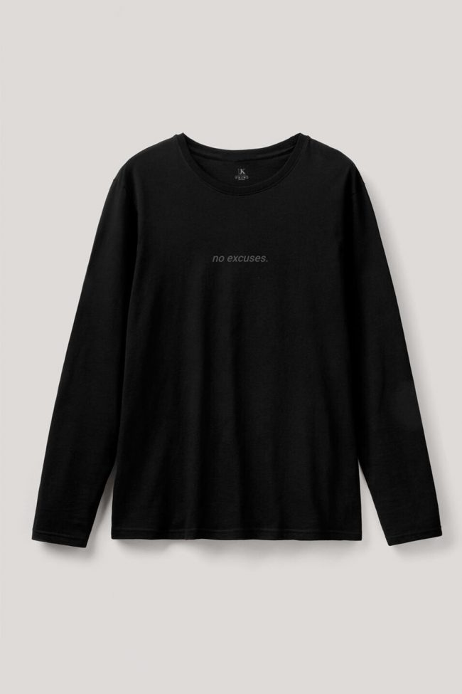 No Excuses, Long Sleeve Μπλούζα σε Μαύρο Χρώμα