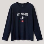St. Moritz Swiss Alps, Long Sleeve Μπλούζα σε Μπλε Χρώμα
