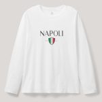 Napoli, Long Sleeve Μπλούζα σε Λευκό Χρώμα