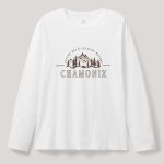 Chamonix Alpine Ski, Long Sleeve Μπλούζα σε Λευκό Χρώμα