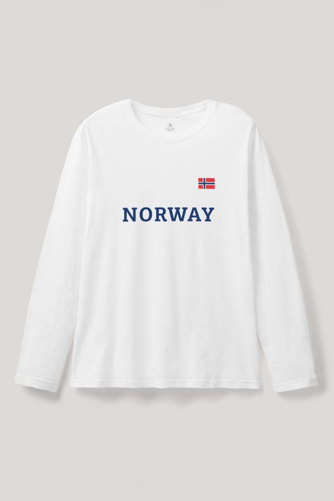 Norway, Long Sleeve Μπλούζα σε Λευκό Χρώμα