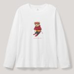 Ski Club Teddy, Long Sleeve Μπλούζα σε Λευκό Χρώμα