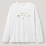 Monaco, Long Sleeve Μπλούζα σε Λευκό Χρώμα