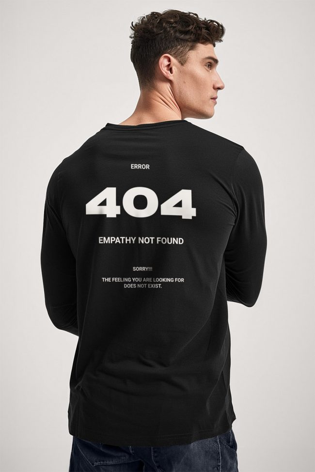 Empathy Not Found, Long Sleeve Μπλούζα σε Μαύρο Χρώμα