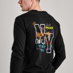 New York Smile More, Long Sleeve Μπλούζα σε Μαύρο Χρώμα