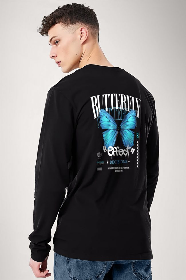 Butterfly Effect, Long Sleeve Μπλούζα σε Μαύρο Χρώμα