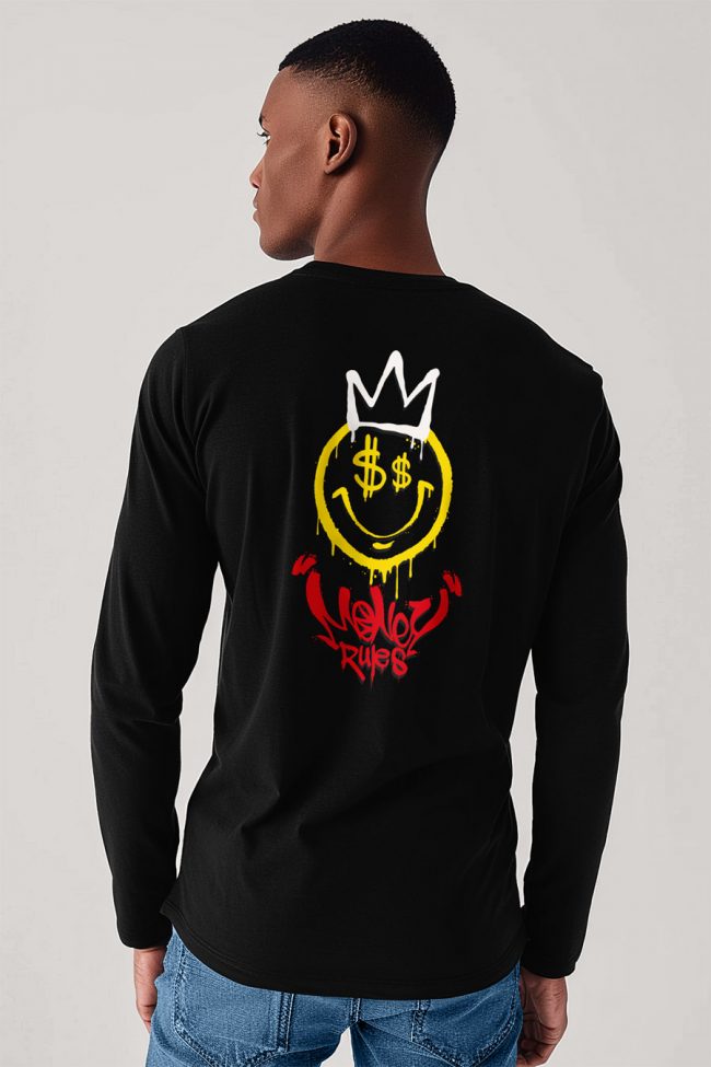 Money Rules, Long Sleeve Μπλούζα σε Μαύρο Χρώμα
