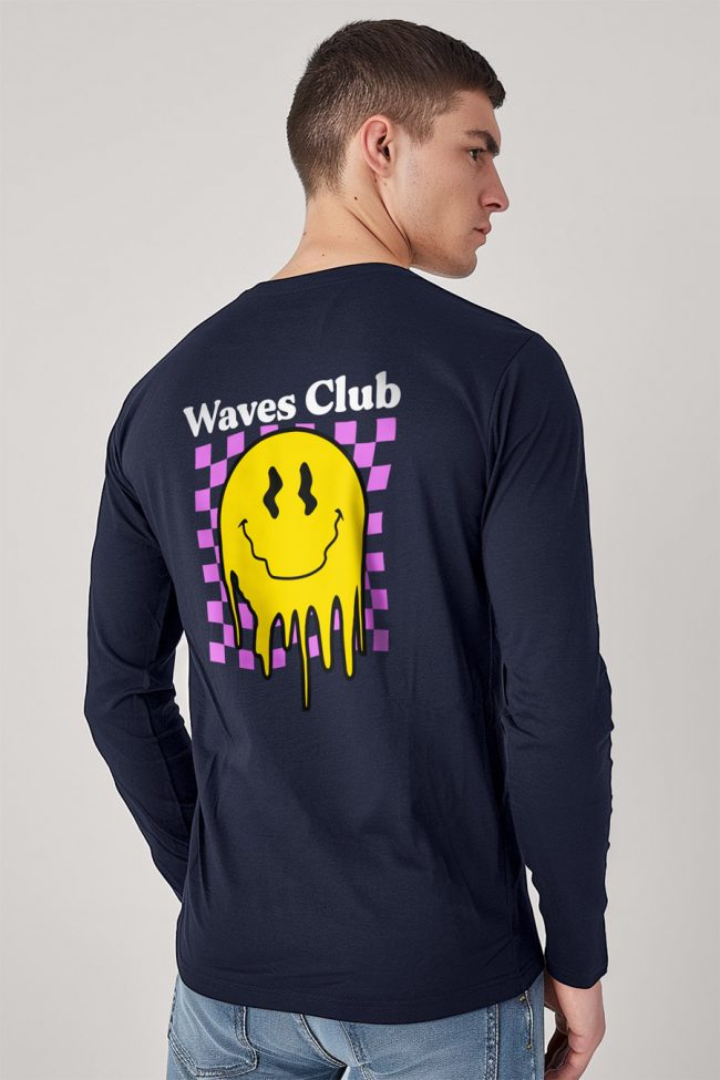 Waves Club, Long Sleeve Μπλούζα σε Μπλε Χρώμα