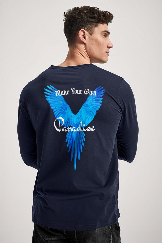 Your Own Paradise, Long Sleeve Μπλούζα σε Μπλε Χρώμα