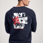 Your Heart Ablaze, Long Sleeve Μπλούζα σε Μπλε Χρώμα