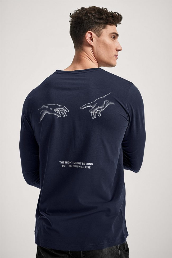 Rise And Shine, Long Sleeve Μπλούζα σε Μπλε Χρώμα